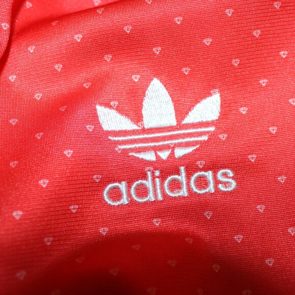 3/$118❤️mint Adidas Women's Firebird Graphic Track Jacket Hi-Res Orange/White - Picture 7 of 11